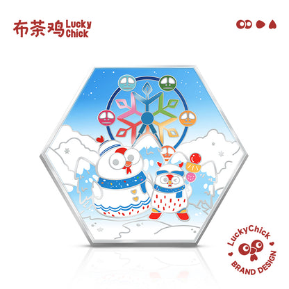 Lucky Chick Snowy Wonderland Fridge Sticker